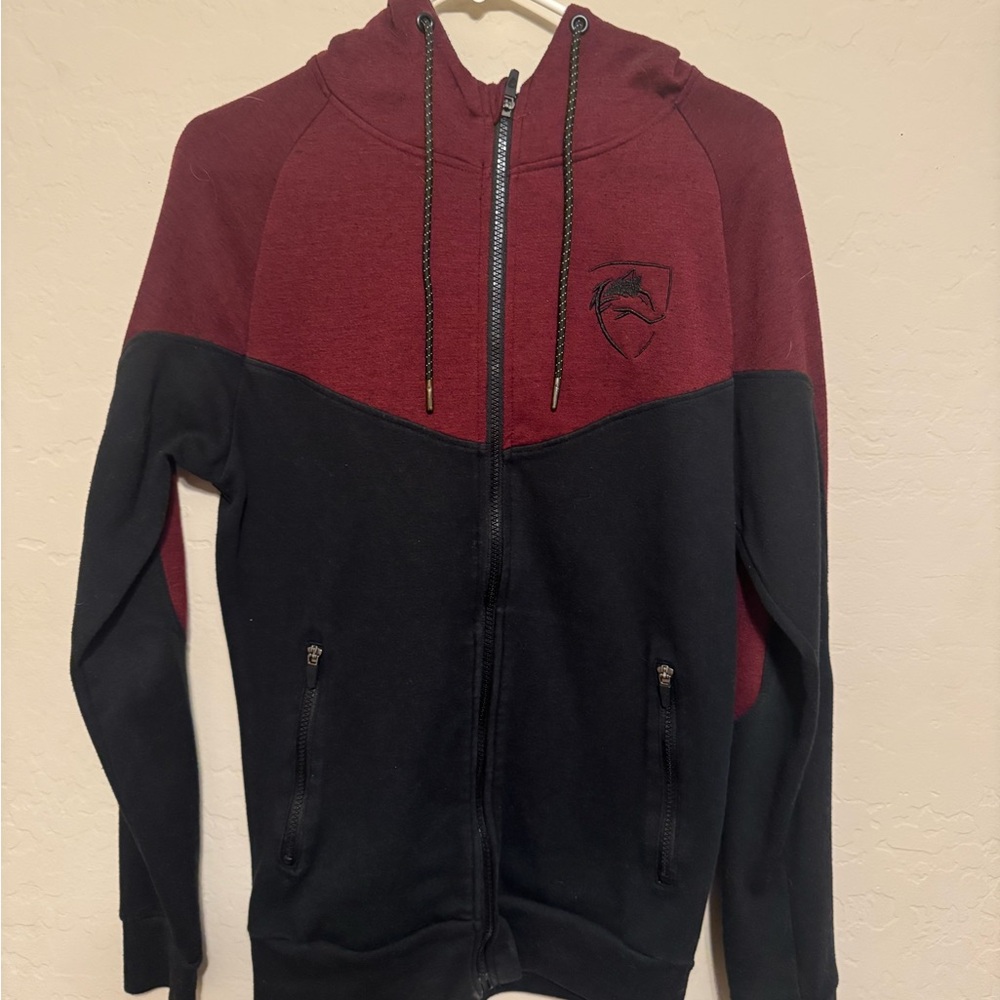 OG Men's Maroon and Black Alphalete Zip Up